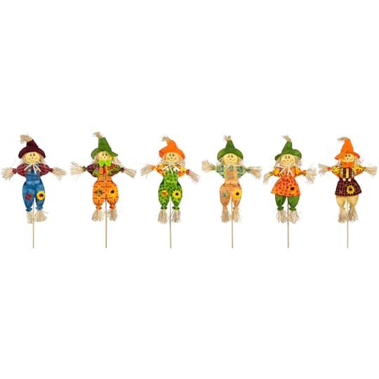 24" Fall Harvest Scarecrow Picks, 6ct.